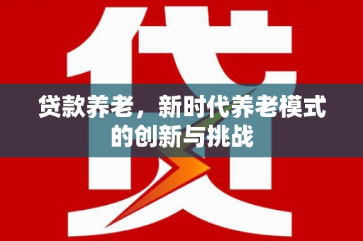 单县贷款养老，新时代养老模式的创新与挑战