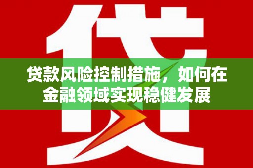梁河贷款风险控制措施，如何在金融领域实现稳健发展