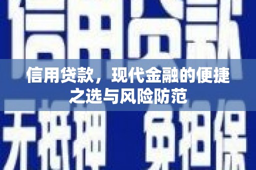 潍坊信用贷款，现代金融的便捷之选与风险防范