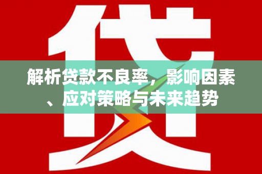 潍坊解析贷款不良率，影响因素、应对策略与未来趋势