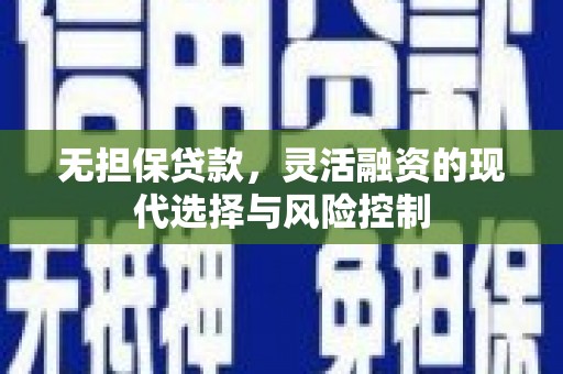 沈丘无担保贷款，灵活融资的现代选择与风险控制