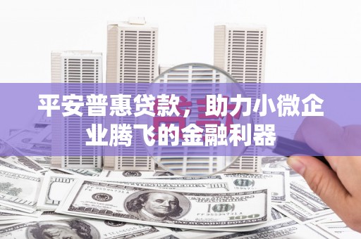 慈溪平安普惠贷款，助力小微企业腾飞的金融利器