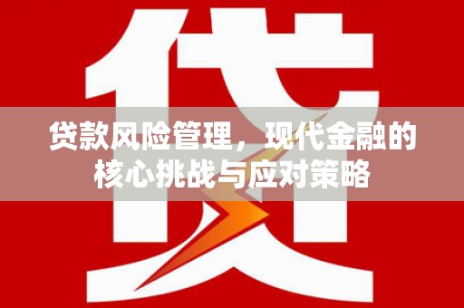 贡山贷款风险管理，现代金融的核心挑战与应对策略