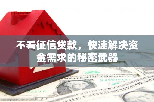阿克塞不看征信贷款，快速解决资金需求的秘密武器