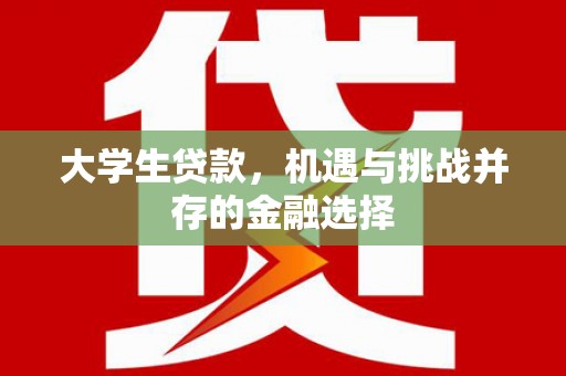 湖滨大学生贷款，机遇与挑战并存的金融选择