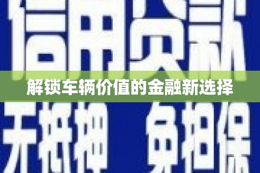 云霄解锁车辆价值的金融新选择