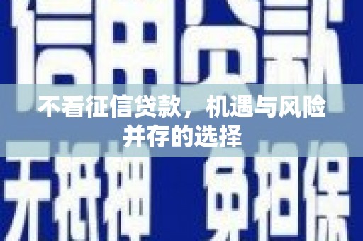 东乡族不看征信贷款，机遇与风险并存的选择